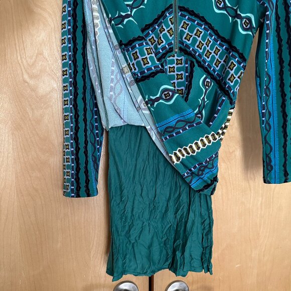 Free People Stella Green Longsleeve Dress - Women's Small - Picture 6 of 8